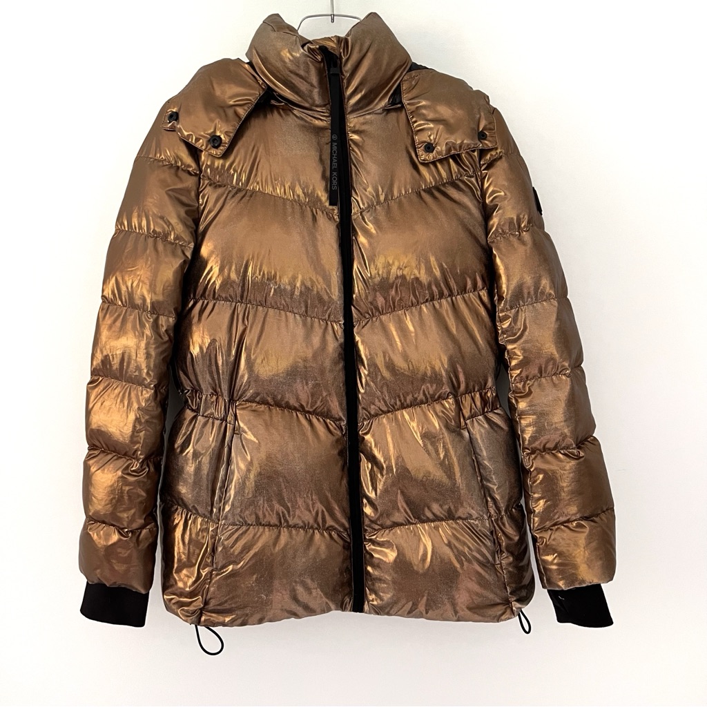 Michael Kors Bronze Down Puffer Jacket